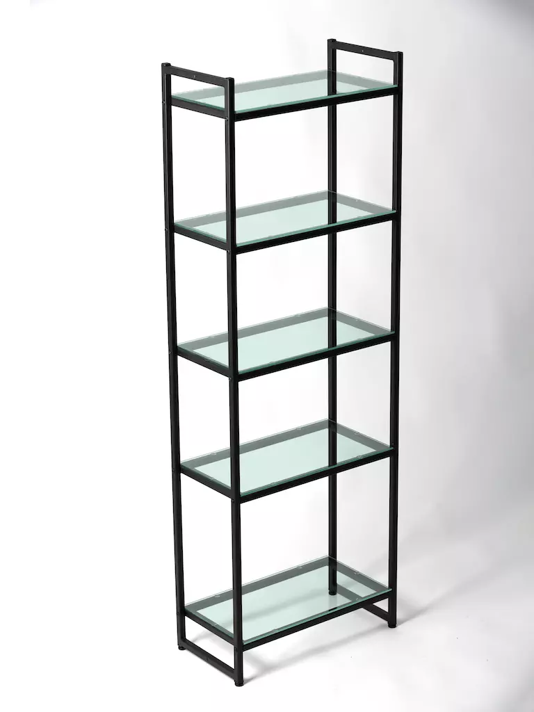Стеллаж с полками PORTA ПС-1706Ч, 170 × 59 × 30 см, 5 полок — Стекло
